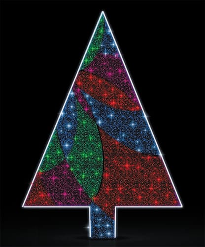 Stained-glass Christmas tree