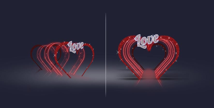 Tunel srdce „LOVE“