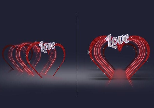 Tunel srdce „LOVE“